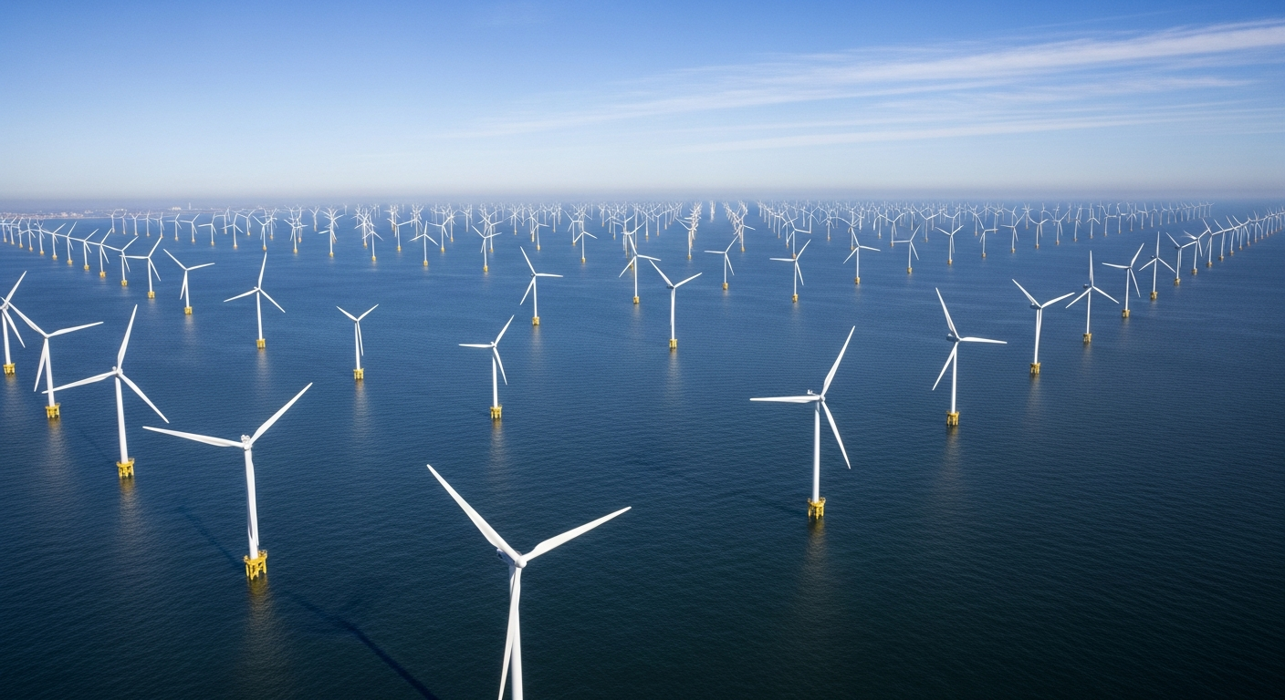 Interior editorial photograph of a European cloud computing operations centre, showing rows of illuminated server racks in a large colocation hall, with a technician in the mid-distance conducting a r
