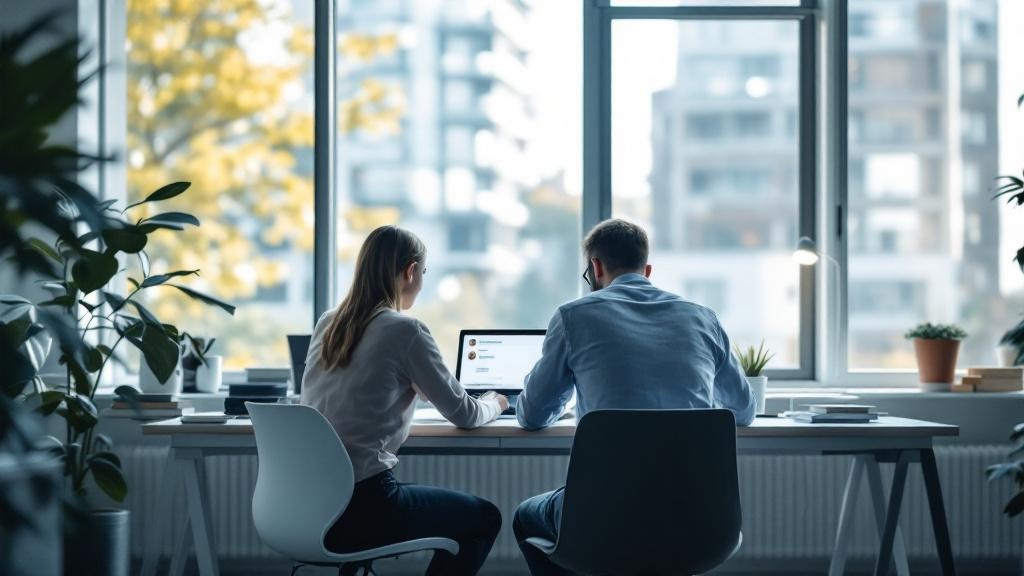 A wide editorial photograph taken inside a modern European psychiatric research facility, such as one affiliated with a university hospital in Amsterdam or Berlin. A clinician in casual professional a